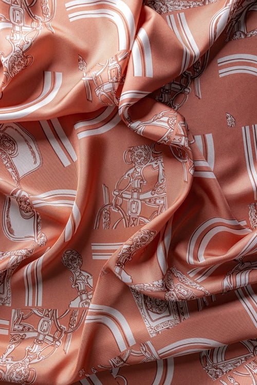 Silk Jacquard Geometric Fabric - Pure Silk, Twill - Sharqiya - الشرقية