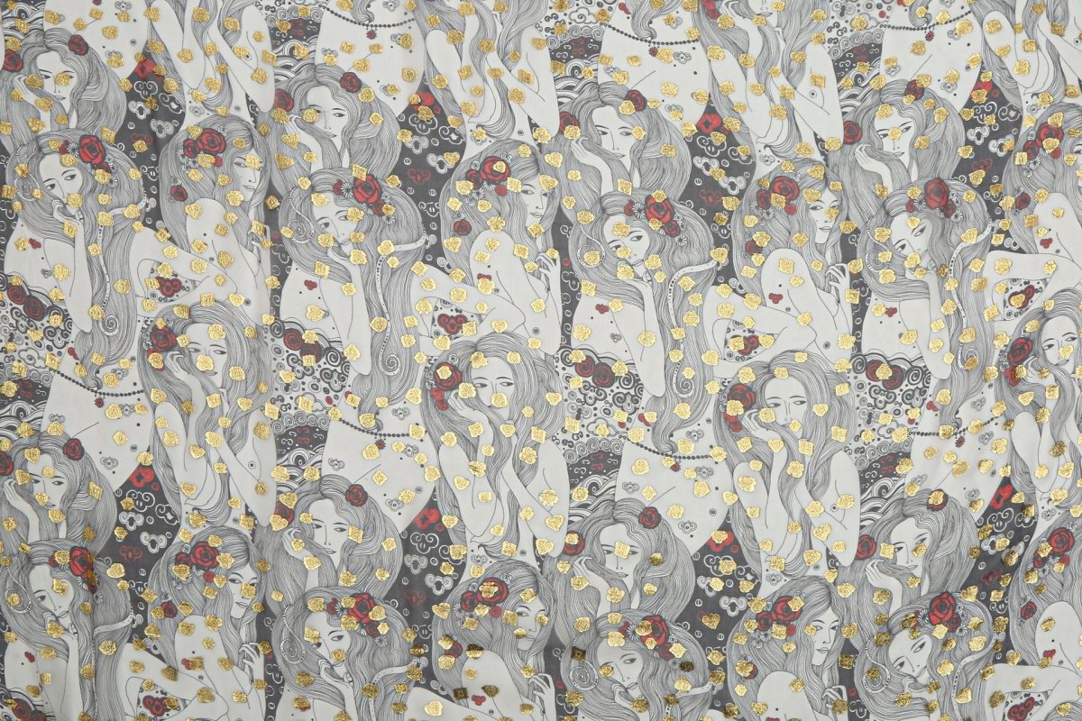 Silk Jacquard Metallic Fabric - Pure Silk, Chiffon - Sharqiya - الشرقية