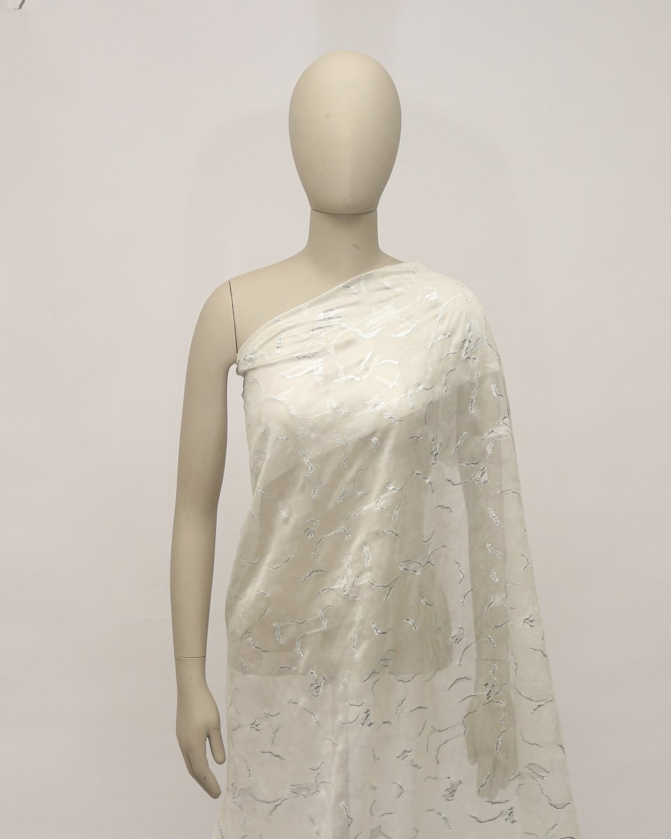 Silk Jacquard Metallic Fabric - Pure Silk, Chiffon - Sharqiya - الشرقية