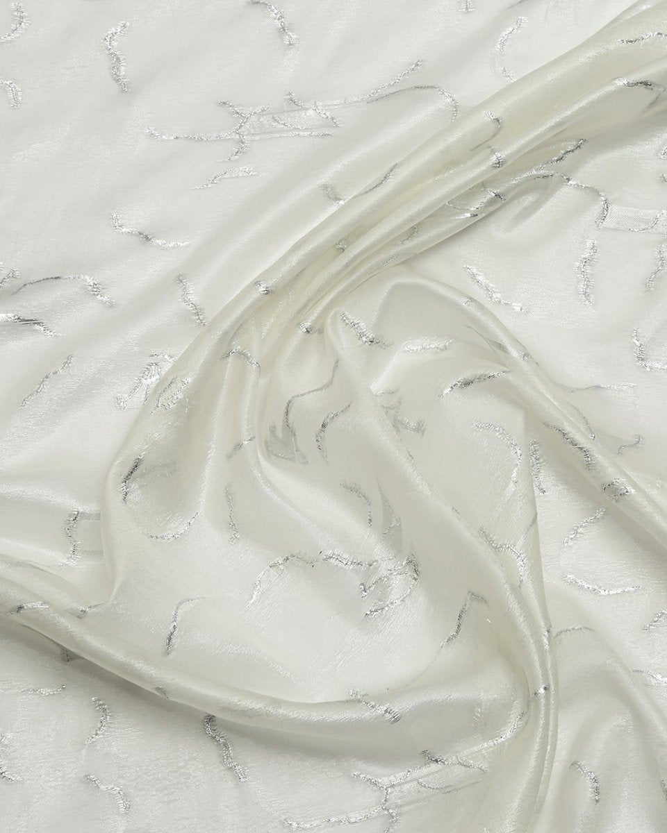 Silk Jacquard Metallic Fabric - Pure Silk, Chiffon - Sharqiya - الشرقية