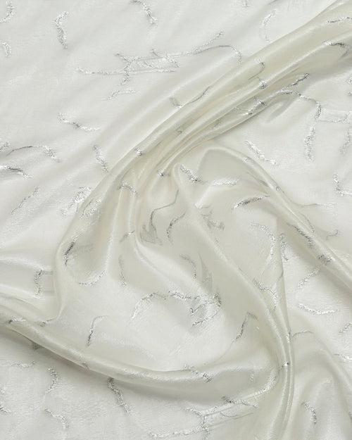 Silk Jacquard Metallic Fabric - Pure Silk, Chiffon - Sharqiya - الشرقية
