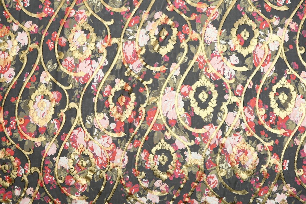 Silk Jacquard Printed Fabric - Pure Silk, Chiffon - Sharqiya - الشرقية