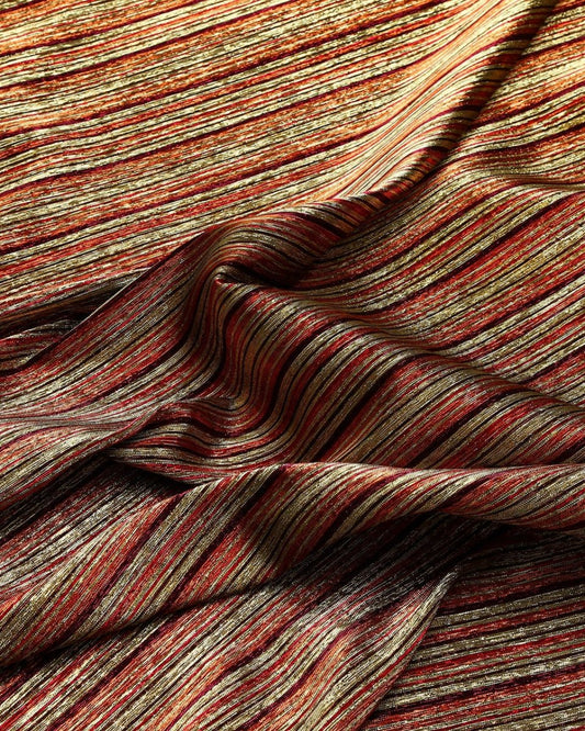 Silk Jacquard Striped Fabric - Pure Silk, Organza - Sharqiya - الشرقية