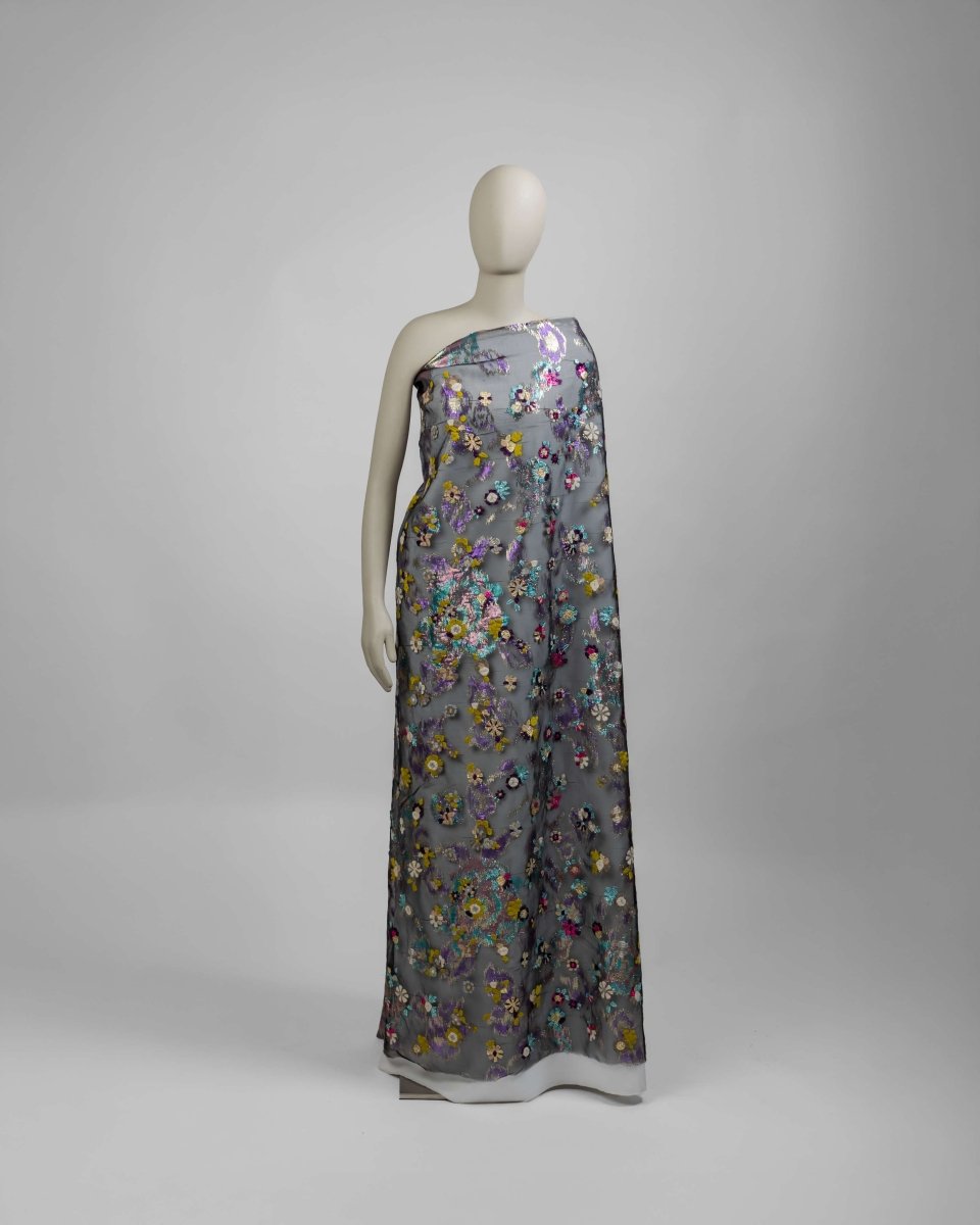 Silk Lurex Embroidered Fabric - Polyester - Sharqiya - الشرقية