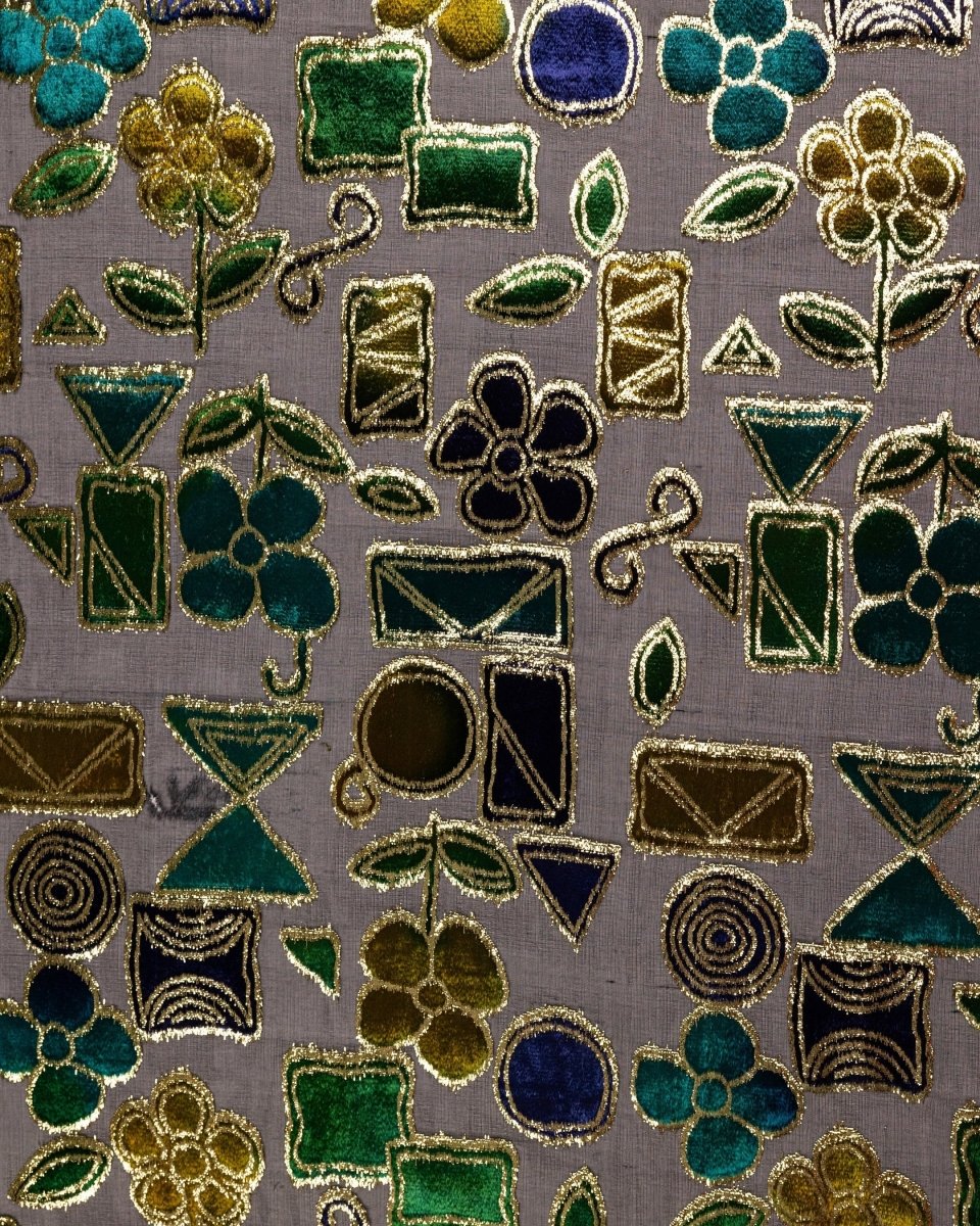 Silk Lurex Floral Fabric - Velvet, Pure Silk, Chiffon - Sharqiya - الشرقية