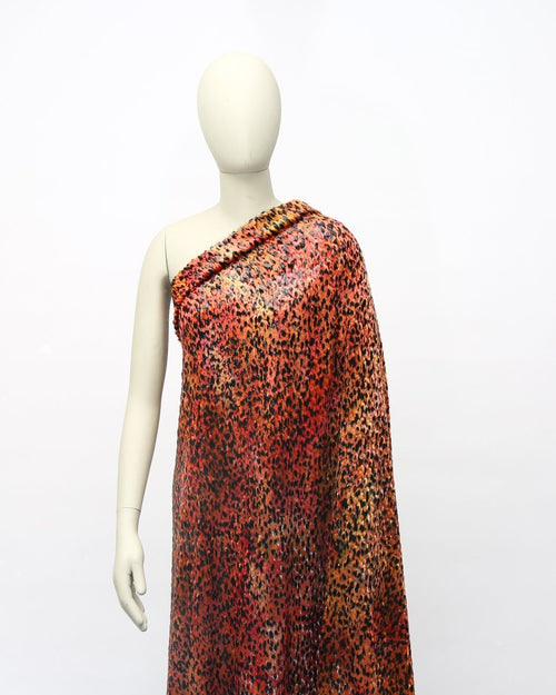 Silk Lurex Floral Fabric - Velvet, Pure Silk, Chiffon - Sharqiya - الشرقية