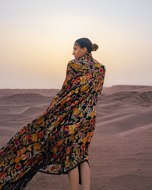 Silk Lurex Floral Fabric - Velvet, Pure Silk, Chiffon - Sharqiya - الشرقية