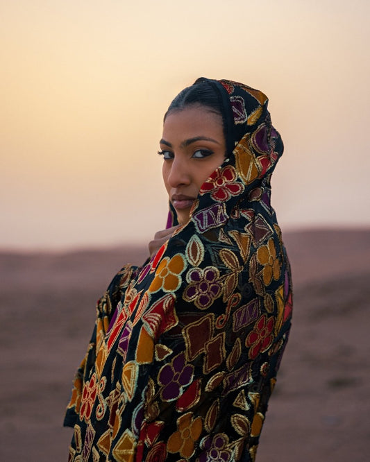 Silk Lurex Floral Fabric - Velvet, Pure Silk, Chiffon - Sharqiya - الشرقية