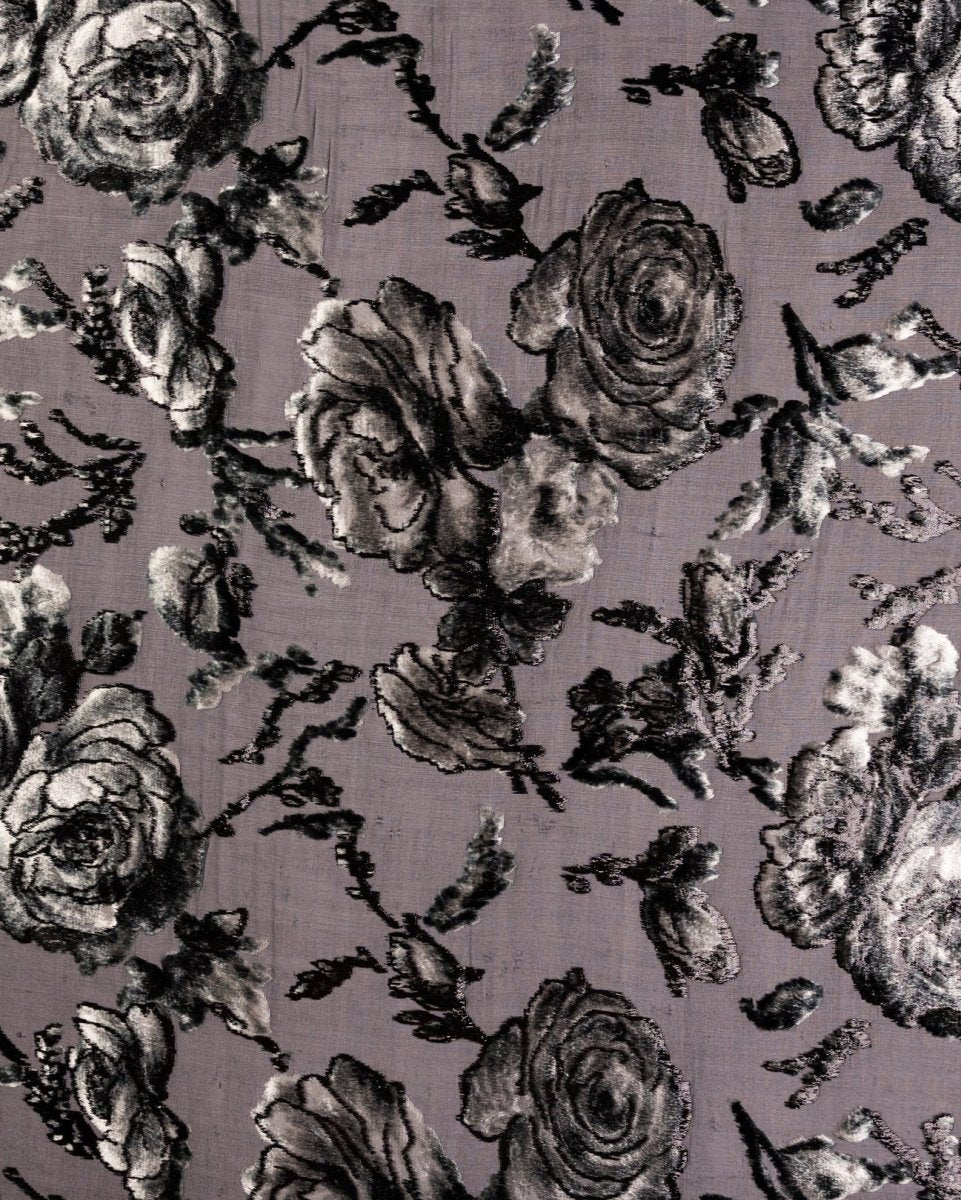 Silk Lurex Floral Fabric - Velvet, Pure Silk, Chiffon - Sharqiya - الشرقية