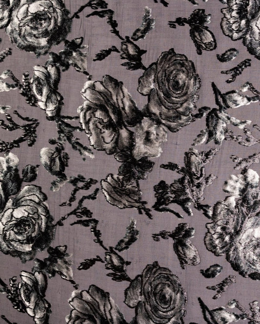 Silk Lurex Floral Fabric - Velvet, Pure Silk, Chiffon - Sharqiya - الشرقية