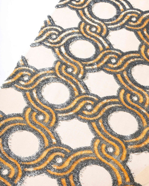 Silk Lurex Geometric Fabric - Velvet, Chiffon - Sharqiya - الشرقية