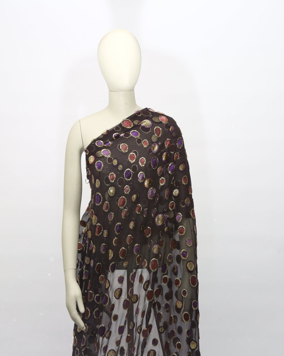 Silk Lurex Geometric Fabric - Velvet, Chiffon - Sharqiya - الشرقية