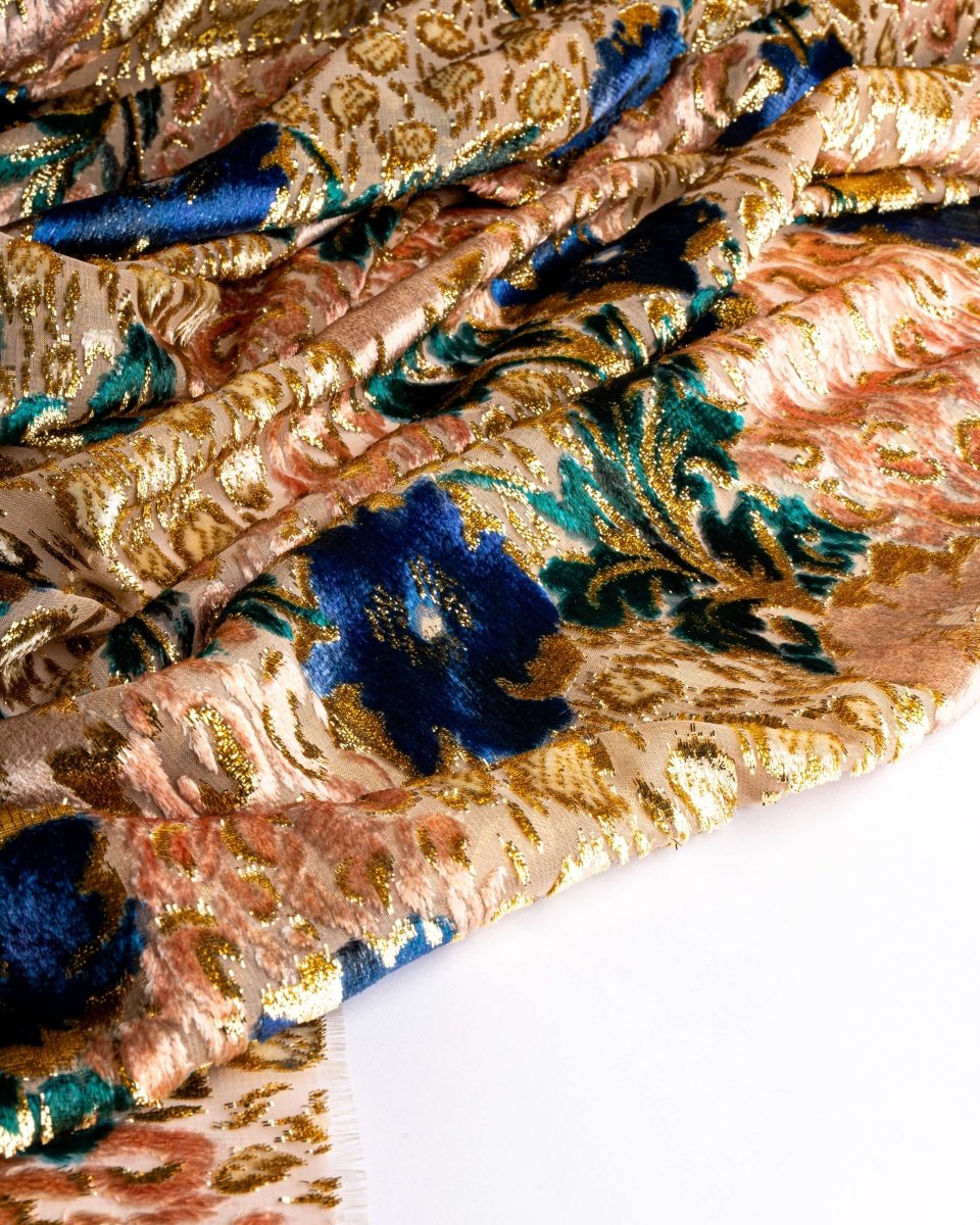 Silk Lurex Geometric Fabric - Velvet, Chiffon - Sharqiya - الشرقية