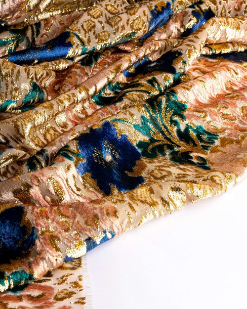 Silk Lurex Geometric Fabric - Velvet, Chiffon - Sharqiya - الشرقية