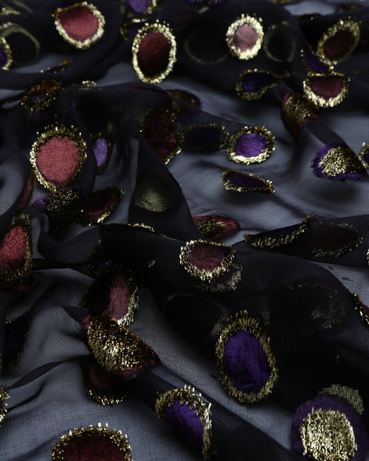 Silk Lurex Geometric Fabric - Velvet, Chiffon - Sharqiya - الشرقية