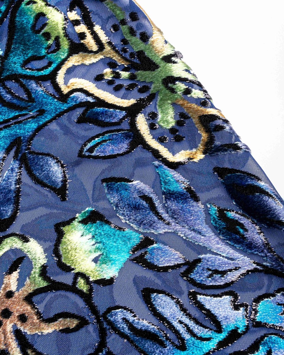 Silk Lurex Geometric Fabric - Velvet, Chiffon - Sharqiya - الشرقية