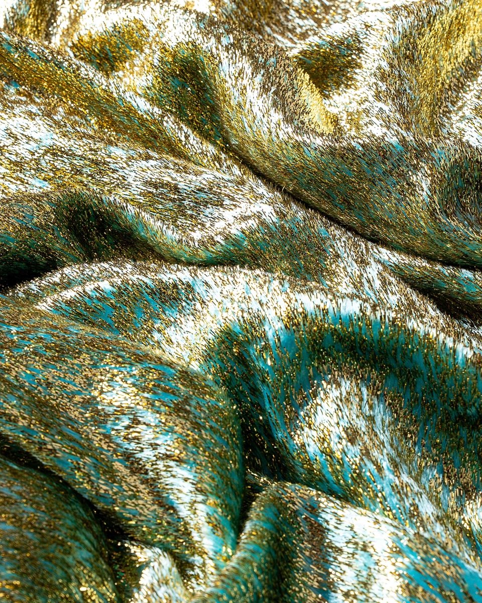 Silk Lurex Geometric Fabric - Velvet, Pure Silk, Chiffon - Sharqiya - الشرقية