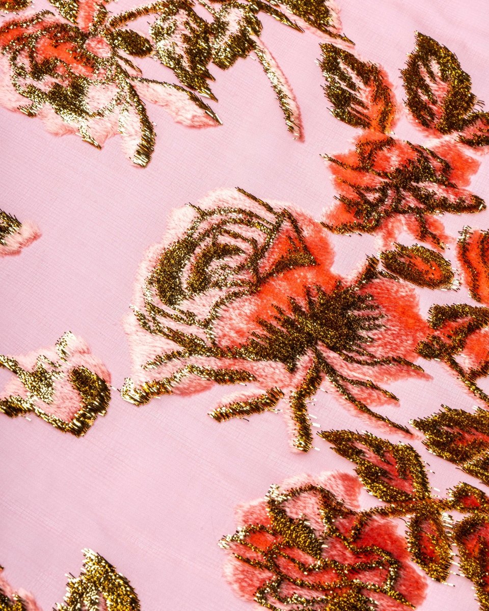 Silk Lurex Geometric Fabric - Velvet, Pure Silk, Chiffon - Sharqiya - الشرقية