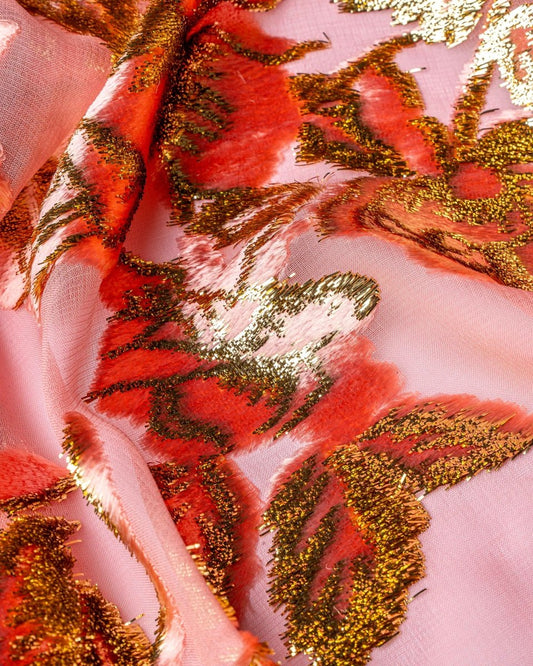 Silk Lurex Geometric Fabric - Velvet, Pure Silk, Chiffon - Sharqiya - الشرقية