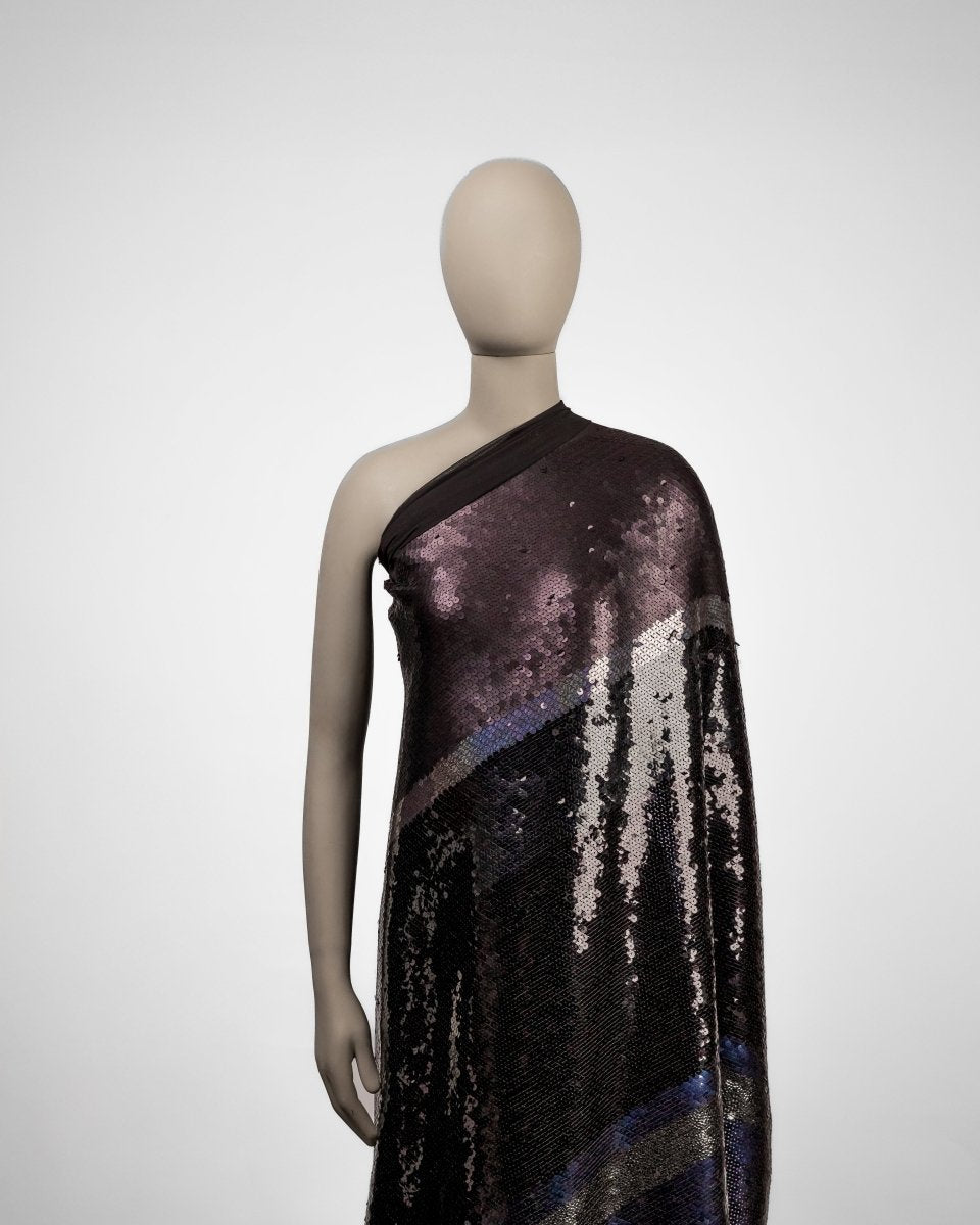Silk Lurex Sequin Fabric - Pure Silk, Chiffon - Sharqiya - الشرقية