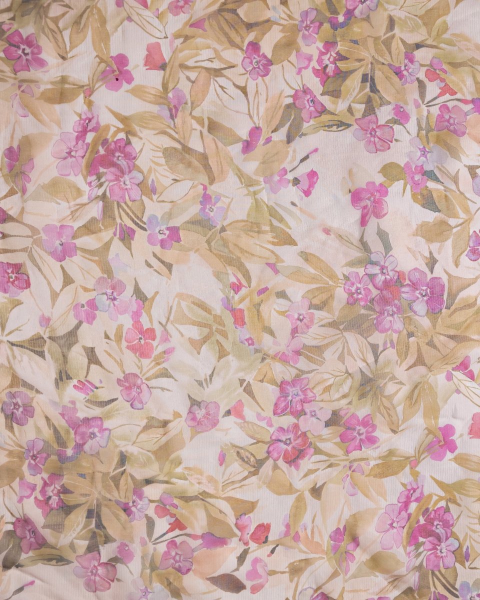 Silk Organza Floral Fabric - Pure Silk - Sharqiya - الشرقية