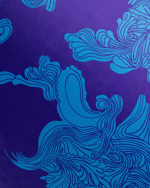 Silk Satin Geometric Fabric - Pure Silk - Sharqiya - الشرقية