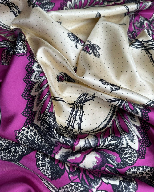 Silk Tulle Printed Fabric - Pure Silk, Twill - Sharqiya - الشرقية
