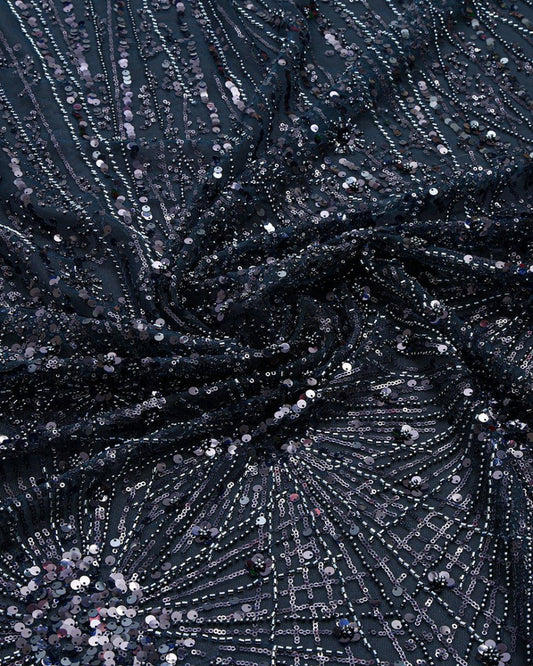 Striped Tulle Striped Fabric - Sharqiya - الشرقية