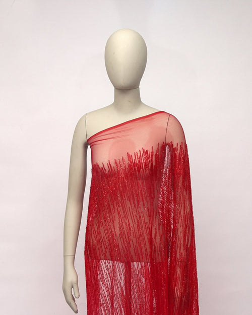Striped Tulle Striped Fabric - Sharqiya - الشرقية