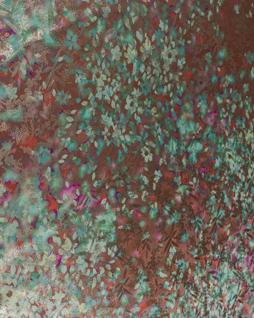 Swiss Jacquard Lurex Floral Fabric - Polyester - Silk - Sharqiya - الشرقية