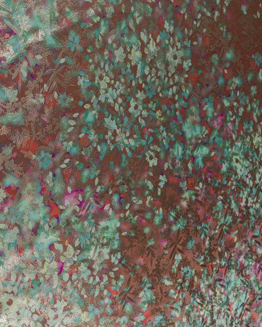 Swiss Jacquard Lurex Floral Fabric - Polyester - Silk - Sharqiya - الشرقية