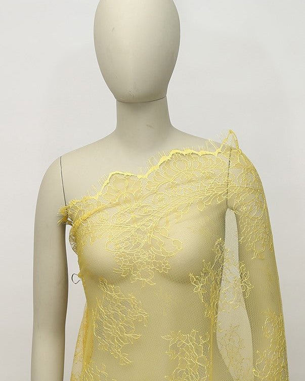 Taiwan Silk Satin Floral Lace - Polyester - Sharqiya - الشرقية