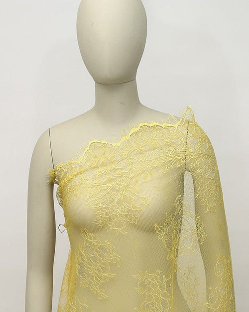 Taiwan Silk Satin Floral Lace - Polyester - Sharqiya - الشرقية