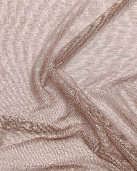 Taiwanese Lurex Foil Pliss√© Polyester Striped Fabric - Sharqiya - الشرقية