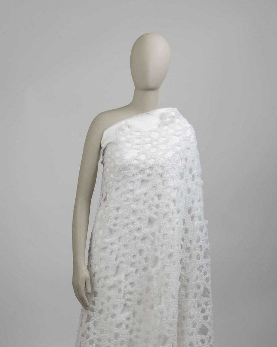 Taiwanese Tulle Polyester Geometric Fabric - Sharqiya - الشرقية