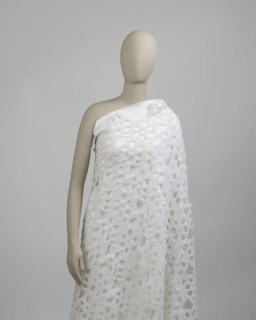 Taiwanese Tulle Polyester Geometric Fabric - Sharqiya - الشرقية