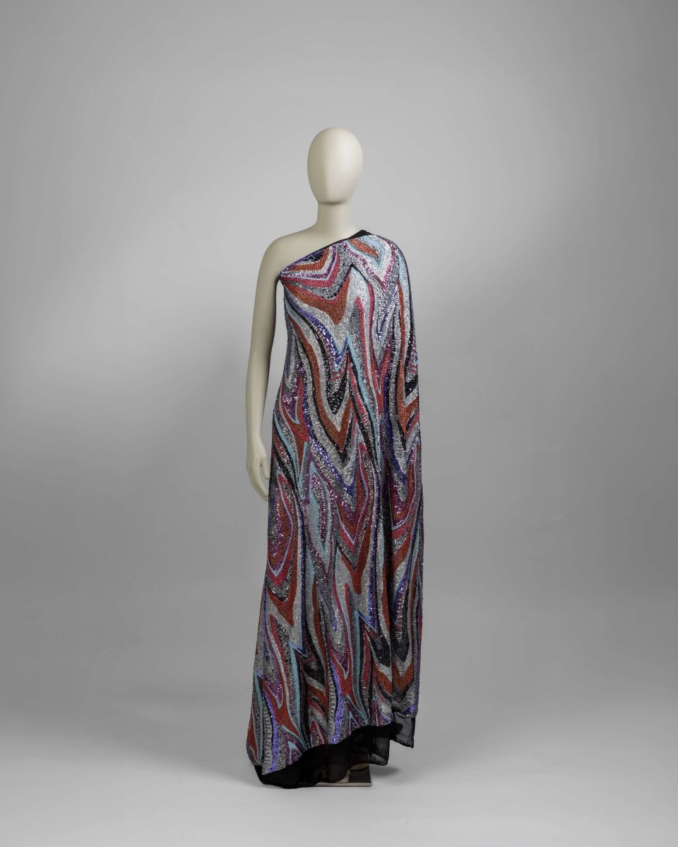 Taiwanese Tulle Polyester Geometric Fabric - Sharqiya - الشرقية