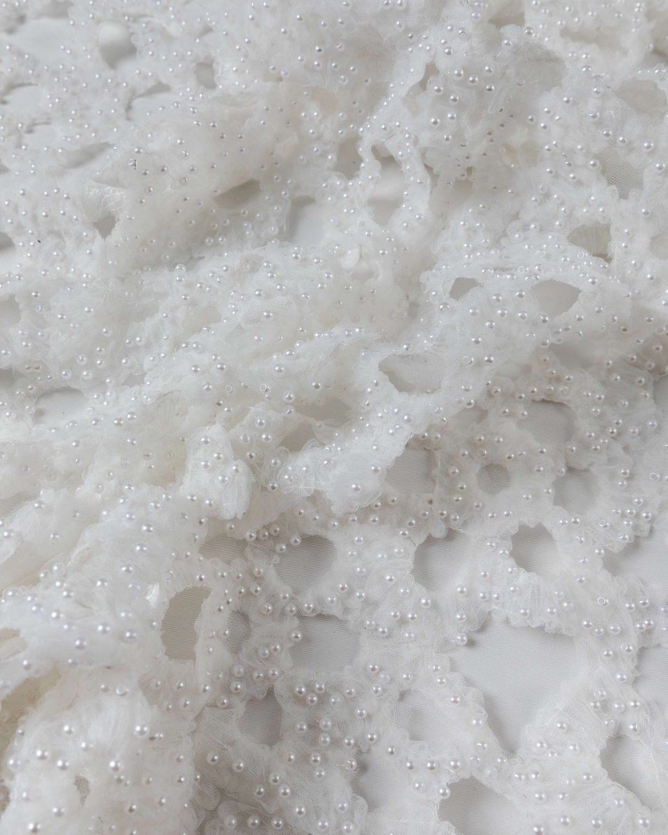 Taiwanese Tulle Polyester Geometric Fabric - Sharqiya - الشرقية