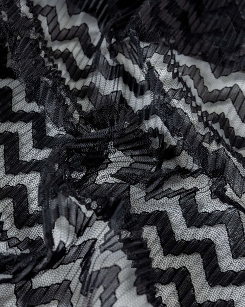 Tulle Blisse Tulle Polyester Geometric Fabric - Sharqiya - الشرقية