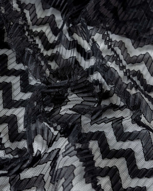 Tulle Blisse Tulle Polyester Geometric Fabric - Sharqiya - الشرقية