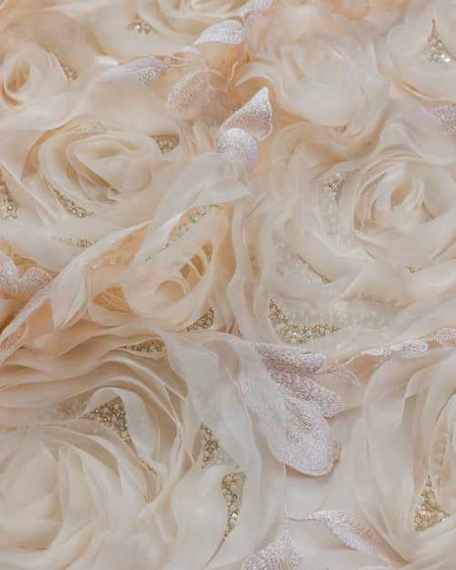 Tulle Embroidery prominent with Beads - Sharqiya - الشرقية