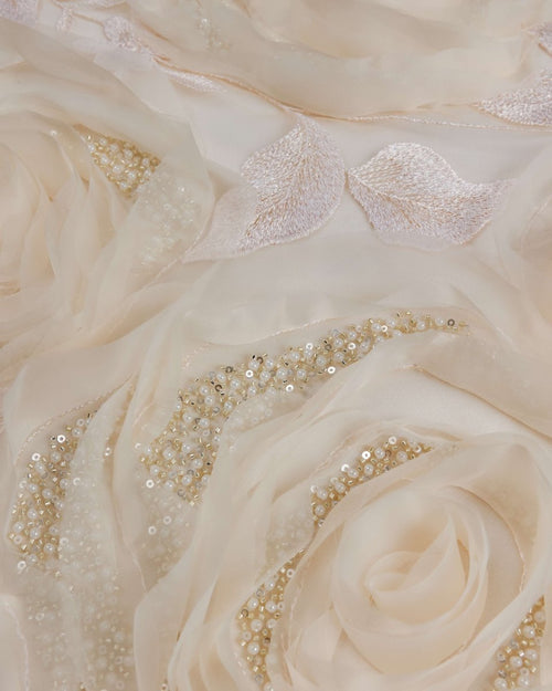 Tulle Embroidery prominent with Beads - Sharqiya - الشرقية