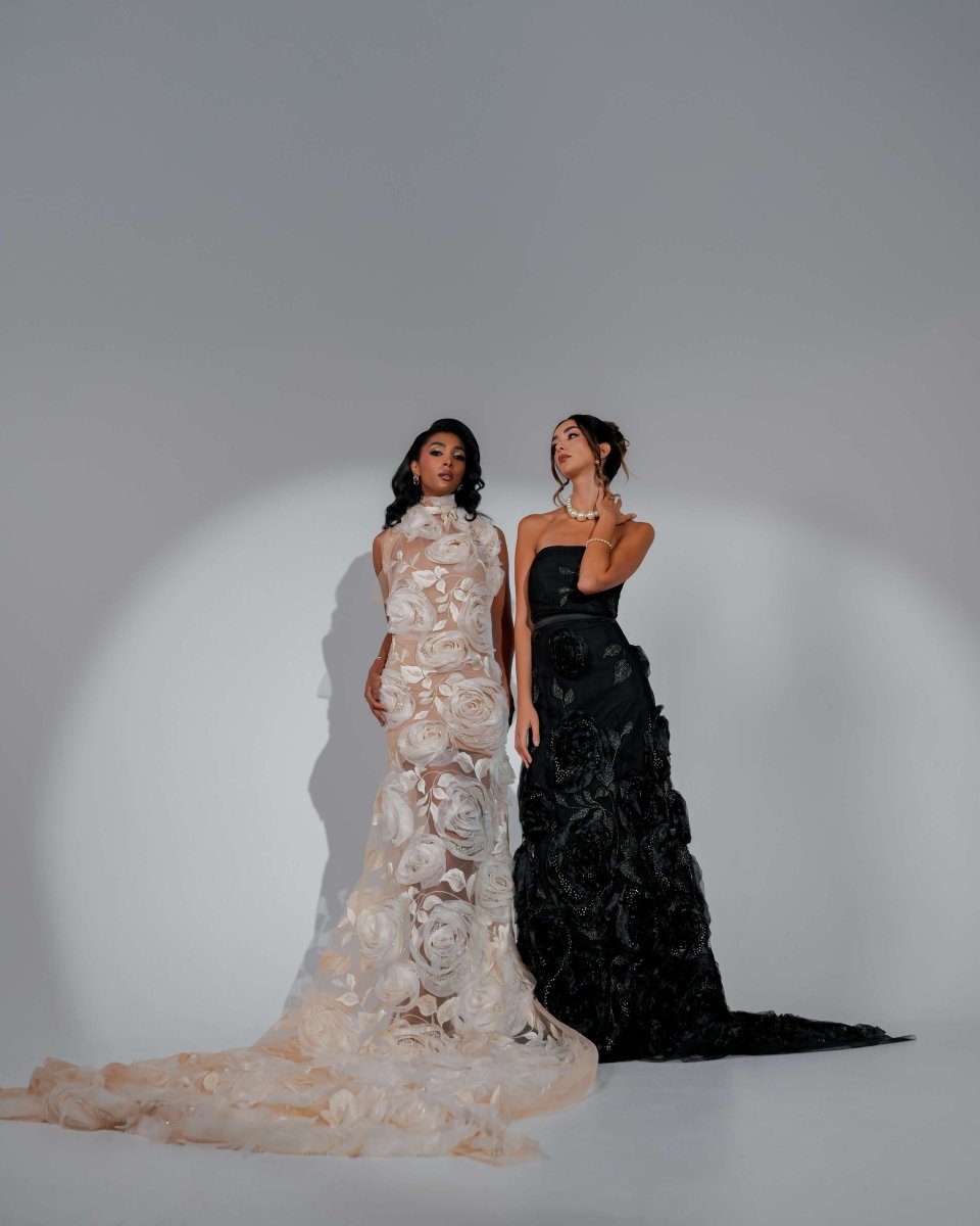 Tulle Embroidery prominent with Beads - Sharqiya - الشرقية