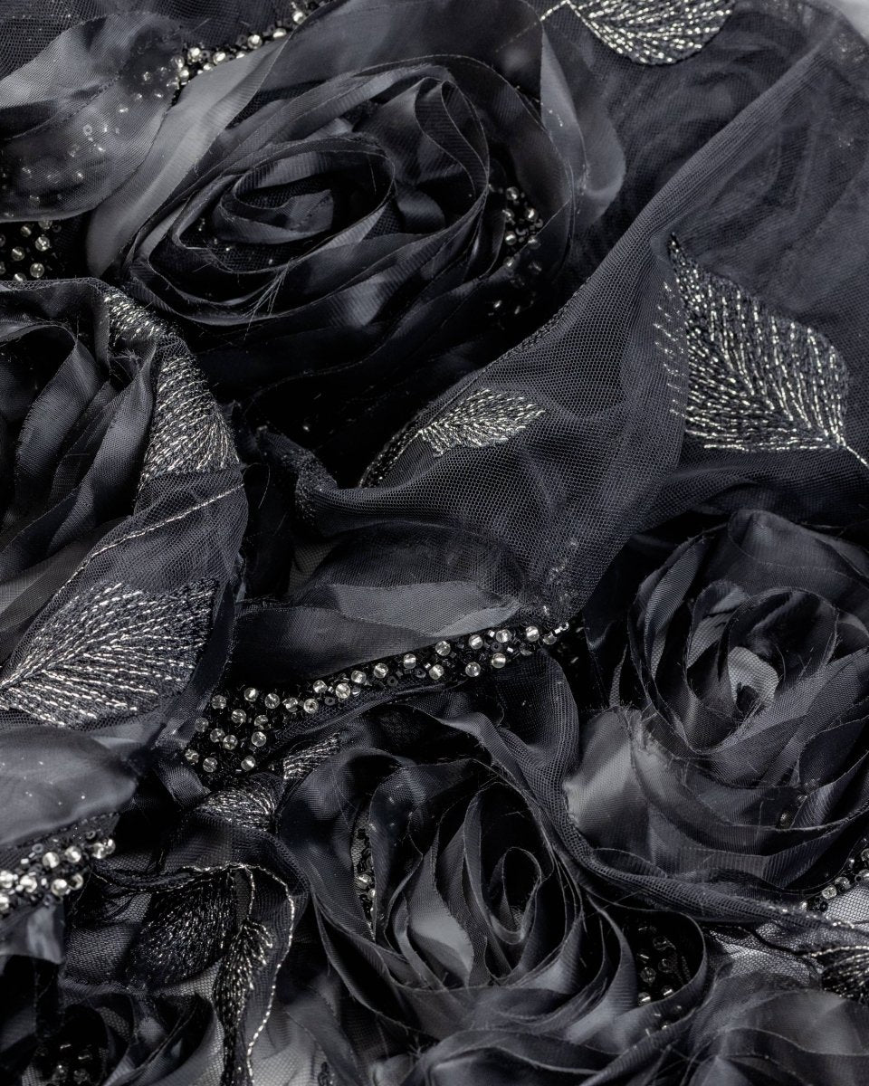 Tulle Embroidery prominent with Beads - Sharqiya - الشرقية