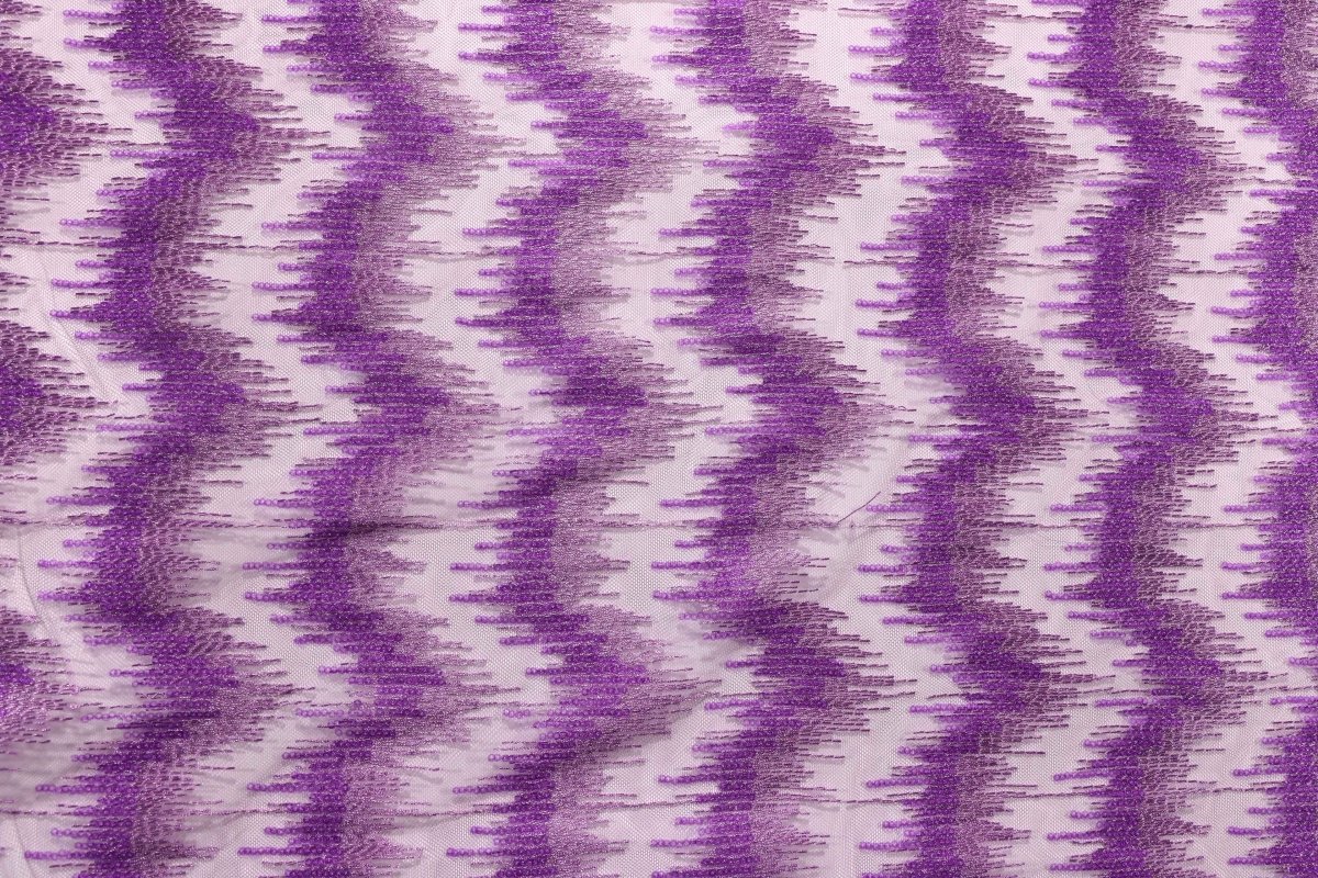 Tulle Embroidery With Sequence - Sharqiya - الشرقية