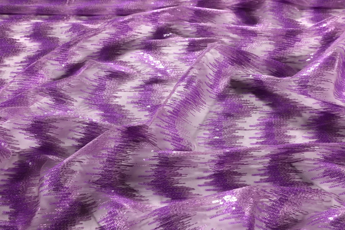 Tulle Embroidery With Sequence - Sharqiya - الشرقية