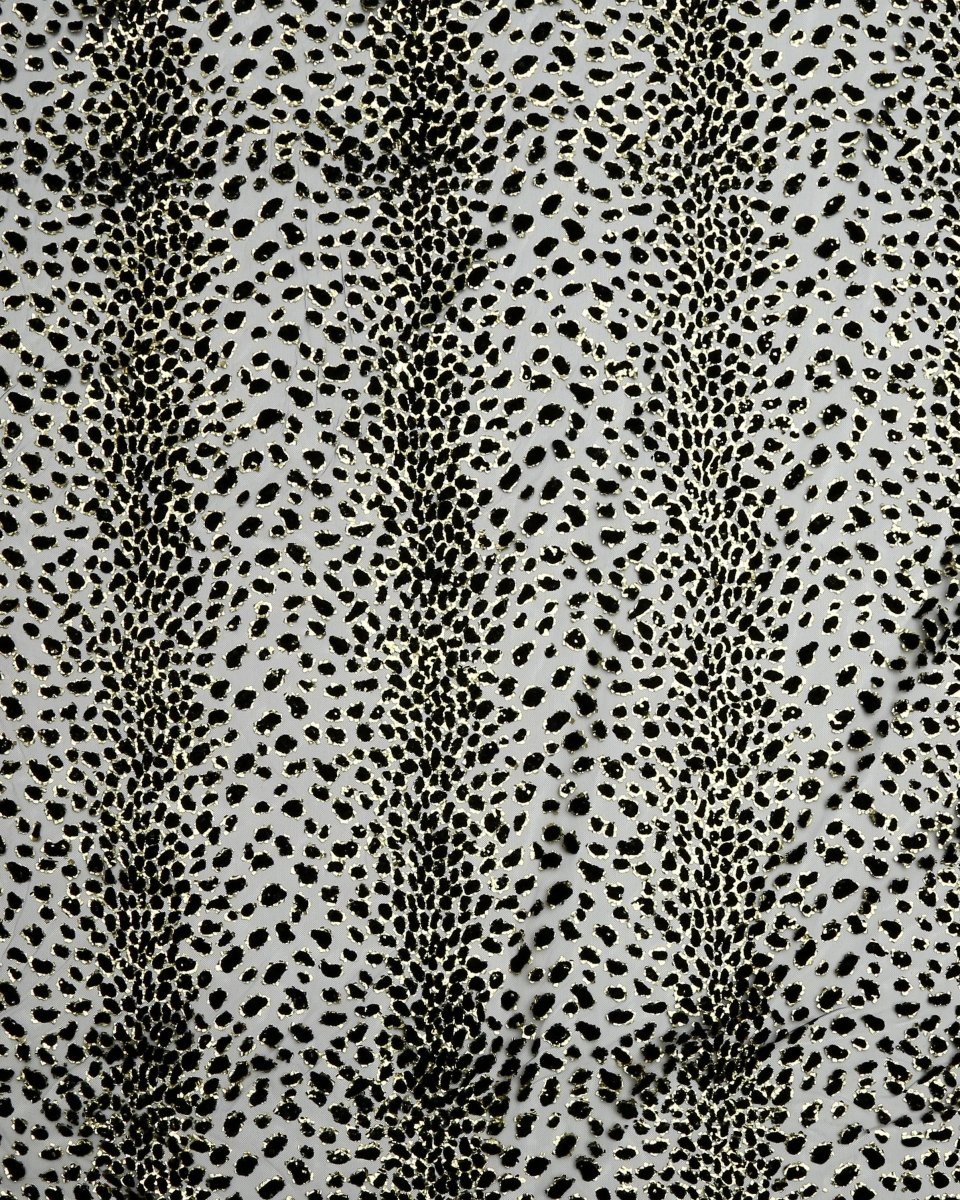 Tulle Lurex Tulle Embroidered Fabric - Polyester, Viscose - Sharqiya - الشرقية