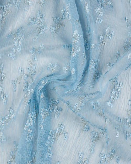 Tulle Plisse Embroidery Fabric - Sharqiya - الشرقية