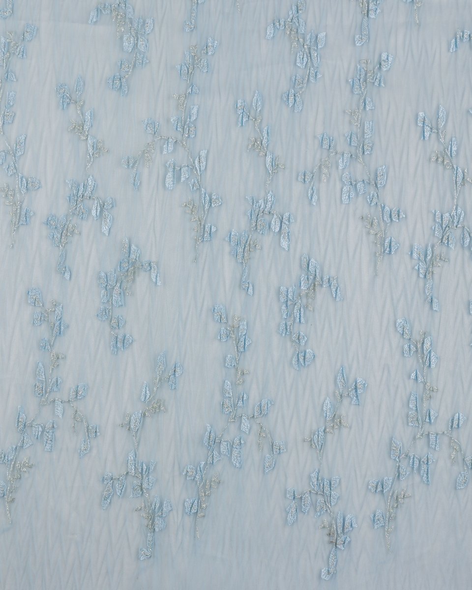 Tulle Plisse Embroidery Fabric - Sharqiya - الشرقية