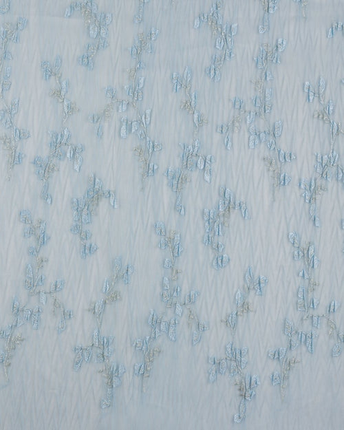 Tulle Plisse Embroidery Fabric - Sharqiya - الشرقية